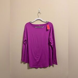 Livi Active Lane Bryant long sleeve scoop neck athletic shirt top size 14/16